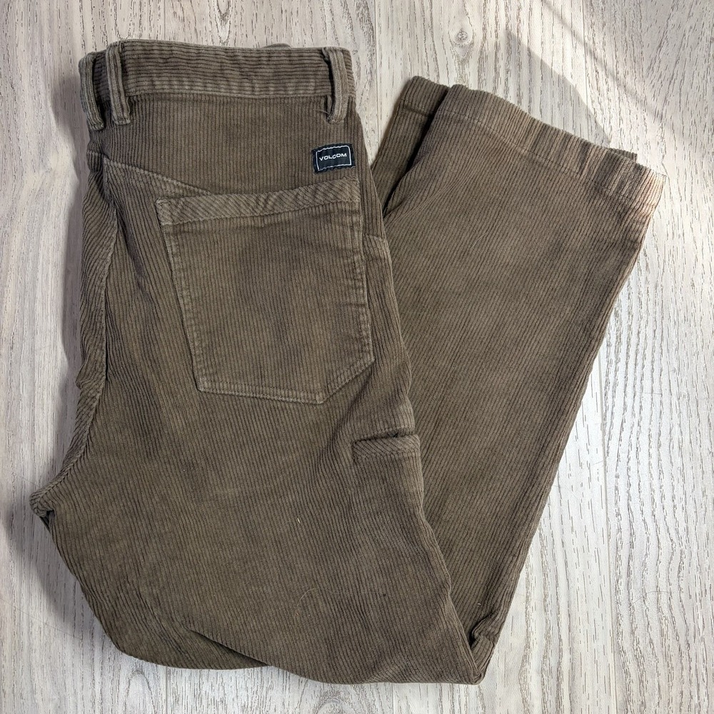 VOLCOM JEANS  Corduroy Pants‎ Men's Size 32x27 Brown Straight Skater Grunge
